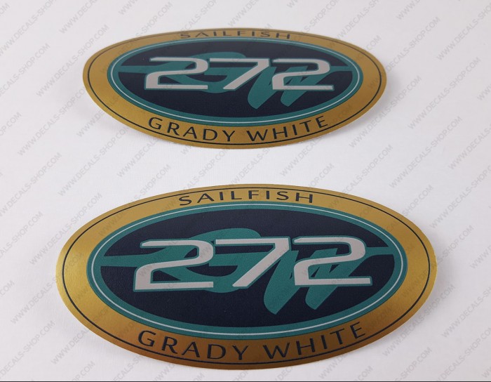 Grady White 272 Sailfish Decals Set of 2 x 5"